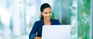 Woman updating her WhatsYourPrice profile