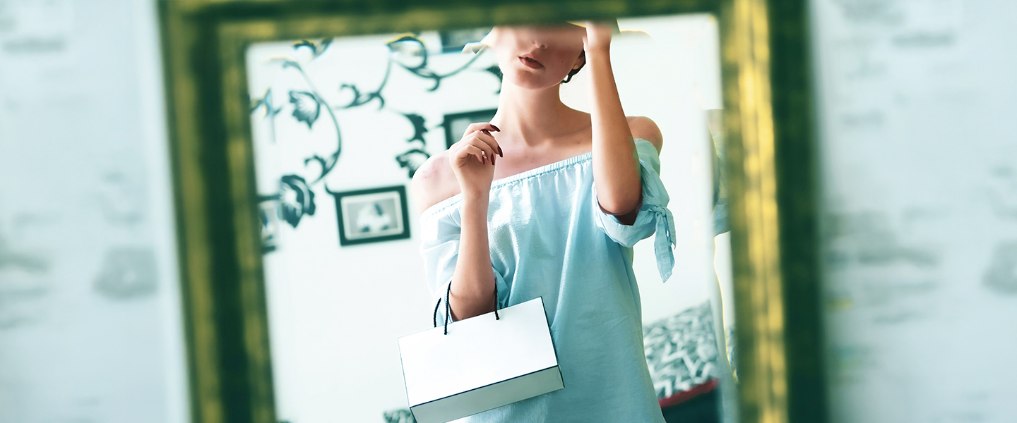 Woman preparing for a WhatsYourPrice date